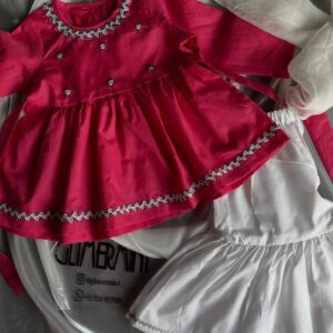 Magenta & White Gharara